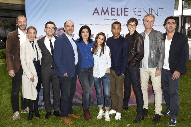 Tobias Wiemann mit seinem Cast bei der Premiere des Kinofilms Amelie Rennt im Rio Filmpalast. München, 09.09.2017