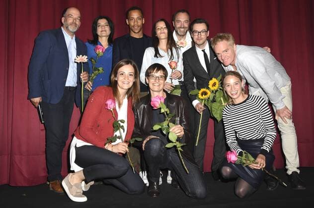 Tobias Wiemann mit seinem Cast bei der Premiere des Kinofilms Amelie Rennt im Rio Filmpalast. München, 09.09.2017