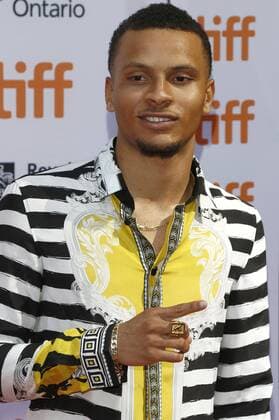 Andre De Grasse attending the The Carter Effect premiere during the 42nd Toronto International Film Festival at Princess of Wales Theatre on September 09, 2017 in Toronto, Canada