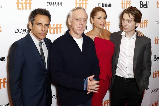 Ben Stiller, Mike White, Jenna Fischer and Austin Abrams attending the Brad s Status premiere during the 42nd Toronto International Film Festival at Elgin Theatre on September 09, 2017 in Toronto, Canada