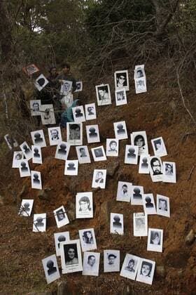 A view of pictures of victims of Pinochet s dictatorship at the Colonia Dignidad in Parral, Chile, 10 September 2017. A group of relatives of victims of the Chilean dictatorship visited the former Colonia Dignidad, where, according to a witness there is a common grave in which they were buried after being executed. Relatives of Pinochet s victims enter Colonia Dignidad to visit the common grave !ACHTUNG: NUR REDAKTIONELLE NUTZUNG!  Copyright: xBENJAMÍNxHERNÁNDEZx PAR001 20170911-636406922061642141