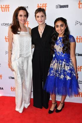 September 10, 2017 - Toronto, Ontario, Canada - ANGELINA JOLIE, SAARA CHAUDRY and NORA TWOME attend The Breadwinner Premiere during the 2017 Toronto International Film Festival at Winter Garden Theater on September 10, 2017 in Toronto, Canada Toronto Canada - ZUMAv53_ 20170910_zaf_v53_160 Copyright: xIgorxVidyashevx