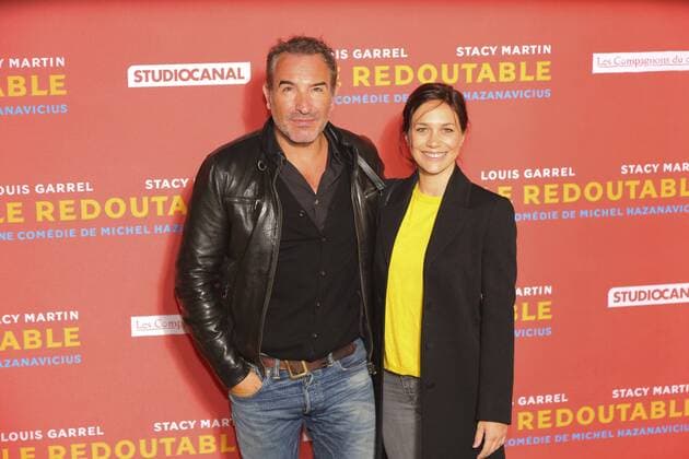 Celebs attending Le Redoutable Premiere at Cinema du Pantheon in Paris, France on September 11, 2017. Jean Dujardin;Nathalie Pechalat (Figure Skating) Paris France  546452