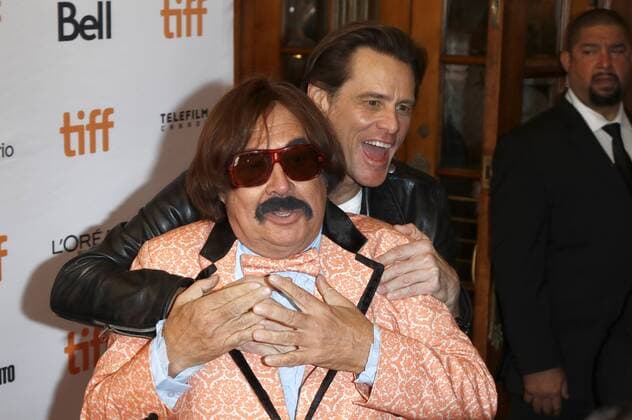 Tony Clifton und Jim Carrey attending the Jim & Andy: The Great Beyond - The Story of Jim Carrey & Andy Kaufman Featuring a Very Special, Contractually Obligated Mention of Tony Clifton premiere during the 42nd Toronto International Film Festival at Winter Garden Theater on September 11, 2017 in Toronto, Canada