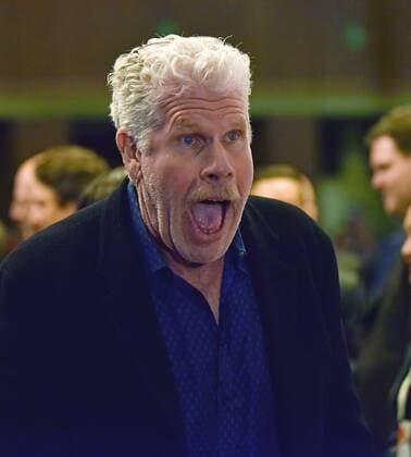 Ron Perlman reacts as he sees Doug Jones on the red carpet as they both attend the Toronto International Film Festival premiere of The Shape of Water at the Elgin Theatre in Toronto, Canada on September 11, 2017.  TOR2017091140 CHRISTINExCHEW