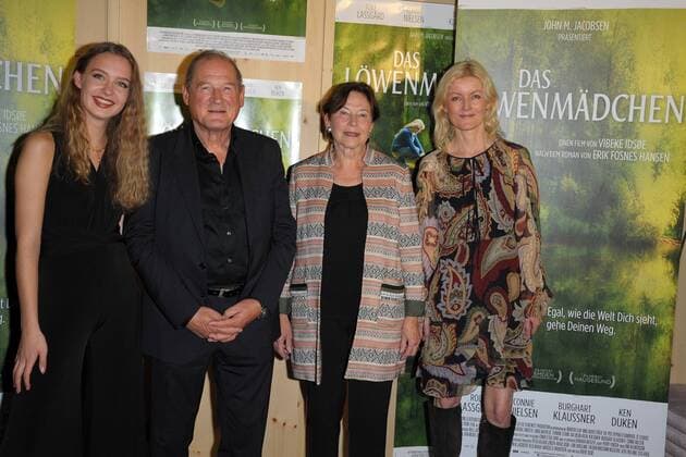Burghart Klaussner, Vibeke Idsoe, Mathilde Thomine Storm, Eva Luise Koehler Ankunft zur Premiere von Das Loewenmaedchen im Kino delphi LUX in Berlin am 12.09.2017