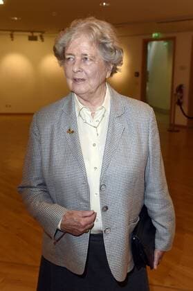 Marianne Freifrau von Weizsäcker bei der Bekanntgabe der Preisträger des internationalen Kunstpreises Praemium Imperiale in der Botschaft von Spanien. Berlin, 12.09.2017