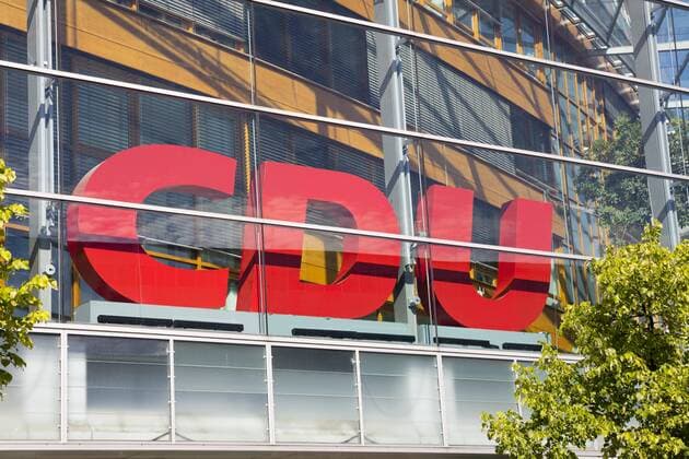 Logo, Bundesgeschäftsstelle der CDU, Konrad-Adenauer-Haus, Berlin, Deutschland, Europa Copyright: imageBROKER/WilfriedxWirth ibldwh04555264.jpg
