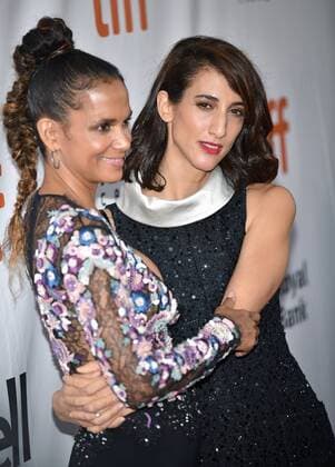 Director Deniz Gamze Erguven (R) and Halle Berry attend the world premiere of Kings at Roy Thomson Hall during the Toronto International Film Festival in Toronto, Canada on September 13, 2017.  TOR2017091305 CHRISTINExCHEW