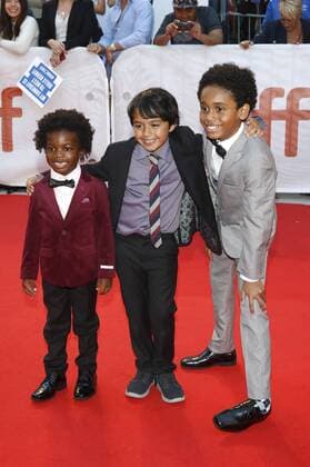 Aiden Akpan, Callan Farris and Reece Cody attending the Kings premiere during the 42nd Toronto International Film Festival at Roy Thomson Hall on September 13, 2017 in Toronto, Canada