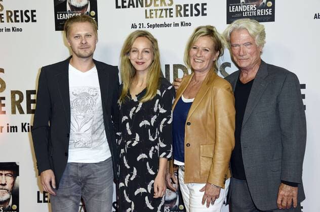 Tambet Tuisk, Petra Schmidt-Schaller, Suzanne von Borsody und Jürgen Prochnow bei der Premiere des Kinofilms Leanders letzte Reise im Kino in der Kulturbrauerei. Berlin, 13.09.2017
