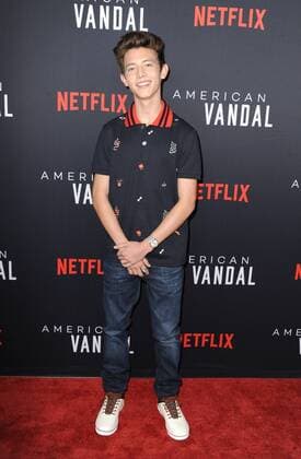 September 14, 2017 - Hollywood, California, U.S. - Griffin Gluck attends The Special Screening Premiere of Netflix s American Vandal held at the Arclight Theater in Hollywood, California on September 14, 2017. 2017 Hollywood U.S. - ZUMAl86_ 20170914_zaf_l86_024 Copyright: xDavexLongendykex