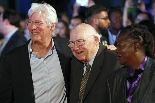 Richard Gere and his father Homer George Gere attending the Three Christs premiere during the 42nd Toronto International Film Festival at Roy Thomson Hall on September 14.2017 in Toronto, Canada