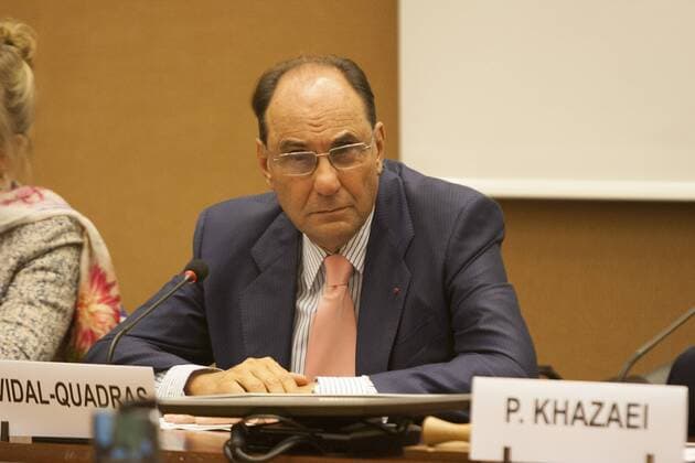 UN: Human Rights situation in Geneva Alejo Vidal-Quadras, President of the International Committee in Search of Justice(ISJ), United Nations, Geneva, Switzerland 14 09 2017 - Human Rights experts and personalities in a conference on September 13, 2017, at the 36th session of the Human Rights Council in Geneva, supported the request of Asma Jahangir, the UN Special Rapporteur on the situation of human rights in Iran, for investigation of the 1988 Massacre in Iran.  SiavoshxHosseini