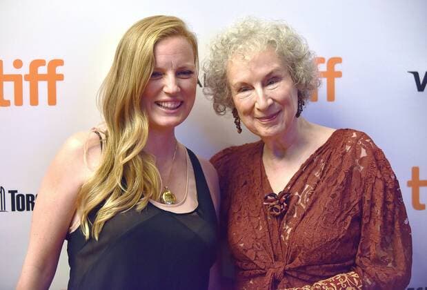 Author Margaret Atwood (R) and Sarah Polley attend the world premiere of Netflix s Alias Grace at the Winter Garden Theatre during the Toronto International Film Festival in Toronto, Canada on September 14, 2017.  TOR2017091424 CHRISTINExCHEW