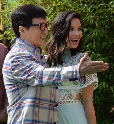 Cast members Jackie Chan and Olivia Munn, the voices of Master Wu Mr. Lie and Koko respectively in the animated comedy The Lego Ninjago Movie attend the premiere of the film at the Regency Village Theatre in the Westwood section of Los Angeles on September 16, 2017. Storyline: Six young ninjas are tasked with defending their island home, called Ninjago. By night, they re gifted warriors, using their skills and awesome fleet of vehicles to fight villains and monsters. By day, they re ordinary teens struggling against their greatest enemy: high school.  LAP2017091631 JIMxRUYMEN