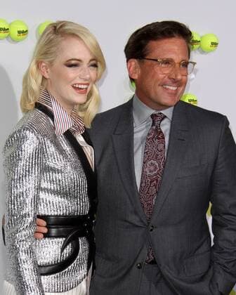 Premiere du film Battle of sexes . 16 September 2017 - Beverly Hills, California - Emma Stone and Steve Carell. Battle Of The Sexes Los Angeles Premiere held at the Regency Village Theatre in Los Angeles. Photo Credit: AdMedia 220708 AdMedia Starface 2017-09-16 CA Los Angeles Etats-Unis  Copyright: xAdMediax STAR_220708_001