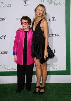 Premiere du film Battle of sexes . 16 September 2017 - Beverly Hills, California - Billie Jean King and Maria Sharapova. Battle Of The Sexes Los Angeles Premiere held at the Regency Village Theatre in Los Angeles. Photo Credit: AdMedia 220708 AdMedia Starface 2017-09-16 CA Los Angeles Etats-Unis  Copyright: xAdMediax STAR_220708_027