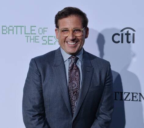 Cast member Steve Carell attends the premiere of the biographical sports comedy Battle of the Sexes at the Regency Village Theatre in the Westwood section of Los Angeles on September 16, 2017. Storyline: The true story of the 1973 tennis match between World number one Billie Jean King and ex-champ and serial hustler Bobby Riggs.  LAP201709160 JIMxRUYMEN
