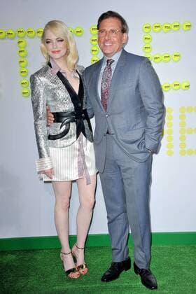 Emma Stone und Steve Carell, die beiden Schauspieler bei der Battle Of The Sexes Film Premiere am 16.09.2017 in Los Angeles Battle Of The Sexes Film Premiere in Los Angeles, 2017