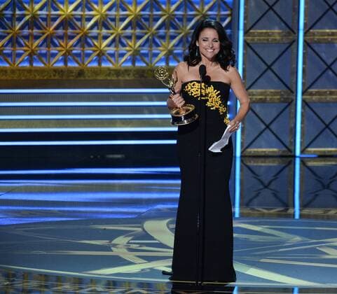 Actor Julia Louis-Dreyfus accepts the award for Outstanding Lead Actress in a Comedy Series for Veep onstage during the 69th Annual Primetime Emmy Awards at Microsoft Theater on September 17, 2017 in Los Angeles, California.  LAP201709172002 JIMxRUYMEN