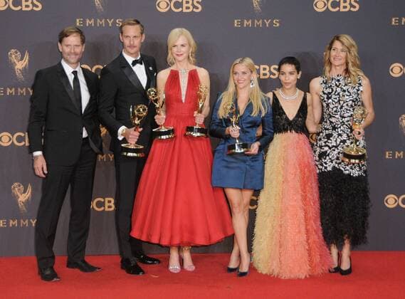 September 17, 2017 - Los Angeles, CA, U.S. - 17 September 2017 - Los Angeles, California - Jeffrey Nordling, Alexander Skarsgard, Nicole Kidman, Reese Witherspoon, Zoe Kravitz, Laura Dern. 69th Annual Primetime Emmy Awards - Press Room held at Microsoft Theater in Los Angeles. Photo Credit: AdMedia Los Angeles U.S. - ZUMAa123 20170917_zaa_a123_1508 Copyright: xBirdiexThompsonx