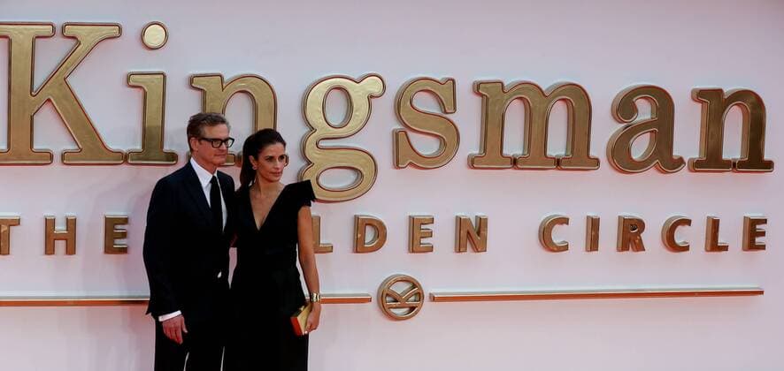 . 18 09 2017. London, United Kingdom. Kingsman: The Golden Circle world premiere. Colin Firth and Livia Giuggioli arriving at the Kingsman: The Golden Circle world premiere in London.  xDinendraxHariax xi-Imagesx IIM-15901-0030