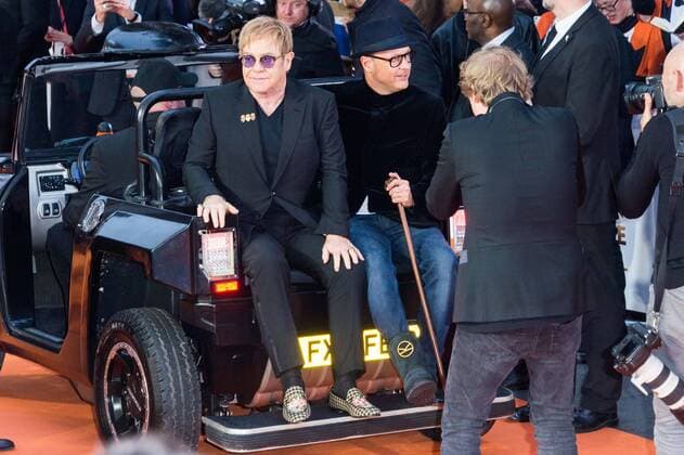 September 18, 2017 - London, London, UK - Elton John and Matthew Vaughn attends the KIngsman: The Golden Circle world film premiere London UK  - ZUMAt138 20170918_zap_t138_083 Copyright: xRayxTangx