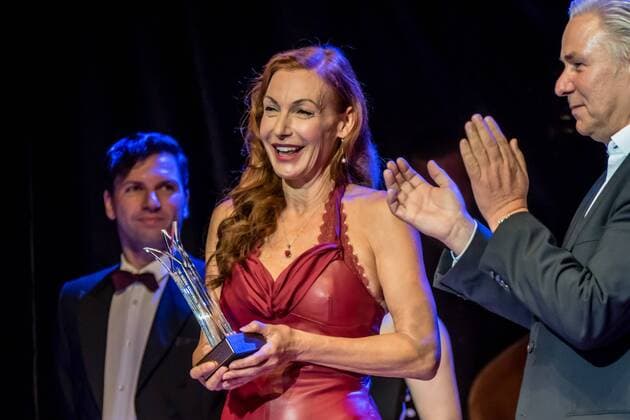Ute Lemper, Klaus Wowereit Deutscher Musical Theater Preis 2017 im Wintergarten Berlin in Berlin am 18.09.2017