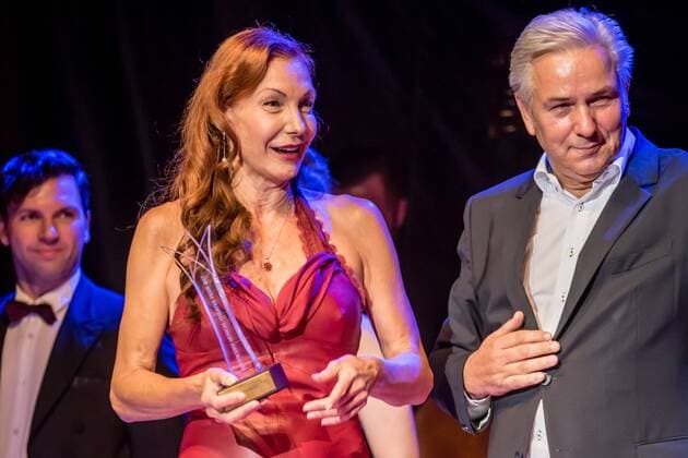 Ute Lemper, Klaus Wowereit Deutscher Musical Theater Preis 2017 im Wintergarten Berlin in Berlin am 18.09.2017