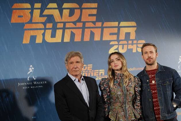 Bilder des Tages The actors Harrison Ford Ryan Gosling and Ana de Armas during the presentation of the film Blade Runner 2049 in Madrid Photo Jose L Cuesta 261 Cordon Press Cordon Press  J.xLuisxCuesta