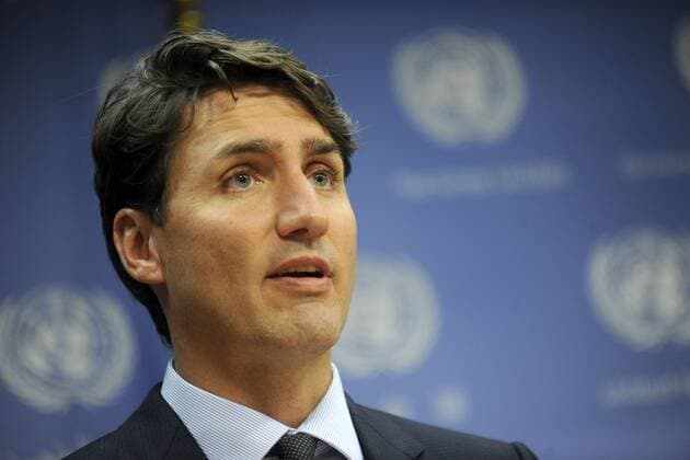 Justin Trudeau bei einer Pressekonferenz im Rahmen der 72. Generalversammlung der Vereinten Nationen im UN-Hauptquartier. New York, 21.09.2017