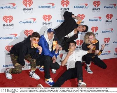 September 23, 2017 - Las Vegas, Nevada, United States of America - Boy Band PRETTYMUCH attend the 2017 iHeart Radio Music Festival Day 1 on September22, 2017 at the T-Mobile Arena in Las Vegas, Nevada Las Vegas United States of America - ZUMAt114 20170923_zap_t114_022 Copyright: xMarcelxThomasx