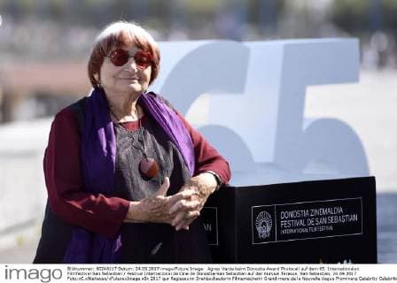 Agnes Varda beim Donostia Award Photocall auf dem 65. Internationalen Filmfestival San Sebastian Festival Internacional de Cine de Donostia-San Sebastian auf der Kursaal Terasse. San Sebastian, 24.09.2017 Foto:xC.xNiehausx xFuturexImage