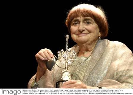 Bilder des Tages Agnes Varda bei der Verleihung des Donostia Awards für ihr Lebenswerk auf dem 65. Internationalen Filmfestival San Sebastian Festival Internacional de Cine de Donostia-San Sebastian im Victoria Eugenia Theater. San Sebastian, 24.09.2017 Foto:xC.xNiehausx xFuturexImage