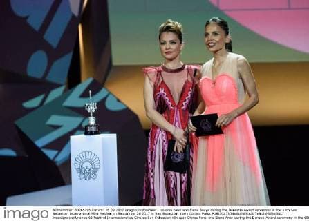 Dolores Fonzi and Elena Anaya during the Donostia Award ceremony in the 65th San Sebastian International Film Festival on September 26 2017 in San Sebastian Spain Cordon Press  JosexIgnacioxUnanue 65 Festival Internacional de Cine de San Sebastian