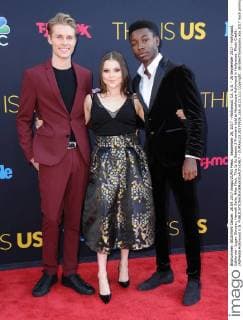 September 26, 2017 - Hollywood, CA, U.S. - 26 September 2017 - Hollywood, California - Logan Shroyer, Hannah Zeile, Niles Fitch. This Is Us Season 2 Premiere held at Neuehouse Hollywood in Hollywood. Photo Credit: AdMedia Hollywood U.S. - ZUMAa123 20170926_zaa_a123_111 Copyright: xBirdiexThompsonx