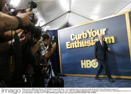 Larry David arrives on the red carpet at the Curb Your Enthusiasm season 9 premiere at SVA Theater on September 27, 2017 in New York City.  NYP20170927125 JOHNxANGELILLO