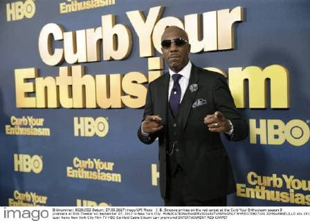 J. B. Smoove arrives on the red carpet at the Curb Your Enthusiasm season 9 premiere at SVA Theater on September 27, 2017 in New York City.  NYP20170927101 JOHNxANGELILLO