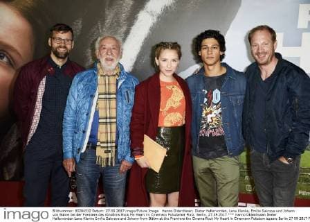 Hanno Olderdissen, Dieter Hallervorden, Lena Klenke, Emilio Sakraya und Johann von Bülow bei der Premiere des Kinofilms Rock My Heart im Cinemaxx Potsdamer Platz. Berlin, 27.09.2017