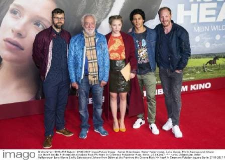 Hanno Olderdissen, Dieter Hallervorden, Lena Klenke, Emilio Sakraya und Johann von Bülow bei der Premiere des Kinofilms Rock My Heart im Cinemaxx Potsdamer Platz. Berlin, 27.09.2017