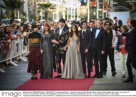 Macarena Garcia Anna Castillo Belen Cuesta Gracia Olayo during the red carpet of the film La LLamada in the 65th San Sebastian International Film Festival on September 28 2017 in San Sebastian Spain Cordon Press  JosexIgnacioxUnanue 65 Festival Internacional de Cine de San Sebastian