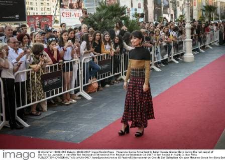 Macarena Garcia Anna Castillo Belen Cuesta Gracia Olayo during the red carpet of the film La LLamada in the 65th San Sebastian International Film Festival on September 28 2017 in San Sebastian Spain Cordon Press  JosexIgnacioxUnanue 65 Festival Internacional de Cine de San Sebastian