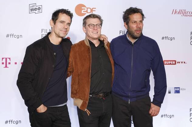 Tom Tykwer, Hendrik Handloegten und Achim von Borries bei der Premiere von Babylon Berlin auf dem 27. Film Festival Cologne im Filmpalast. Köln, 30.09.2017
