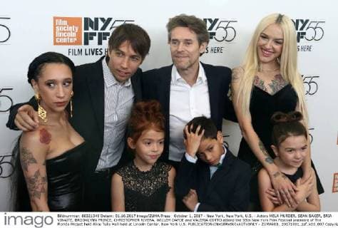 October 1, 2017 - New York, New York, U.S. - Actors MELA MURDER, SEAN BAKER, BRIA VINAITE, BROOKLYNN PRINCE, CHRISTOPHER RIVERA, WILLEM DAFOE and VALERIA COTTO attend the 55th New York Film Festival premiere of The Florida Project held Alice Tully Hall held at Lincoln Center. New York U.S. - ZUMAk03_ 20171001_zaf_k03_007 Copyright: xNancyxKaszermanx