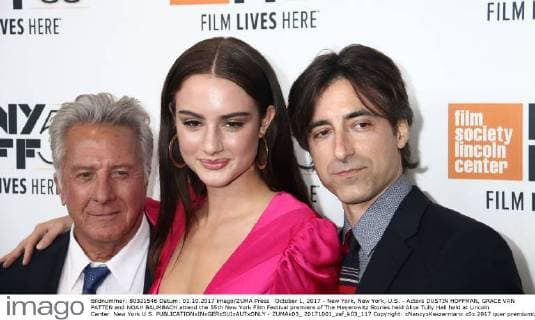 October 1, 2017 - New York, New York, U.S. - Actors DUSTIN HOFFMAN, GRACE VAN PATTEN and NOAH BAUMBACH attend the 55th New York Film Festival premiere of The Meyerowitz Stories held Alice Tully Hall held at Lincoln Center. New York U.S. - ZUMAk03_ 20171001_zaf_k03_117 Copyright: xNancyxKaszermanx