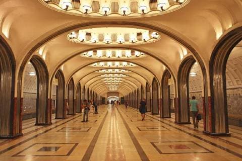 Metrostation Mayakowskaya, Moskau, Russland, Europa Copyright: imageBROKER/MartinaxKatz iblcxb04579717.jpg