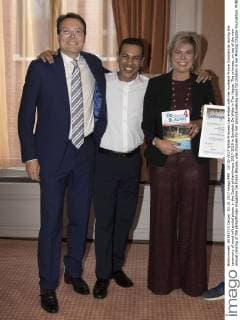 02-10-2017 Witte Princess Laurentien with her husband Prince Constantijn during the ceremony of most influential player in the Dutch philanthropy 2017-2018 in Societeit De Witte in The Hague. The princess, on top of the new annual ranking of the philanthropy magazine De Dikke Blauwe, was choosen for her groundbreaking work for children in her Missing Chapter Foundation.  Copyright: xPPE WERFx