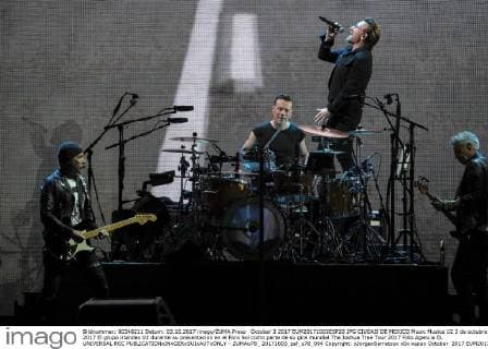 October 3 2017 EUM20171003ESP20 JPG CIUDAD DE MEXICO Music Musica U2 3 de octubre 2017 El grupo irlandes U2 durante su presentacion en el Foro Sol como parte de su gira mundial The Joshua Tree Tour 2017 Foto Agencia EL UNIVERSAL RCC  - ZUMAu78_ 20171003_zaf_u78_094 Copyright: xJorgexSerratosx