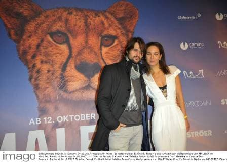 Director Farouk El-Khalili, Nina Maleika Ankunft zur Weltpremiere von MALEIKA im Kino Zoo Palast in Berlin am 04.10.2017